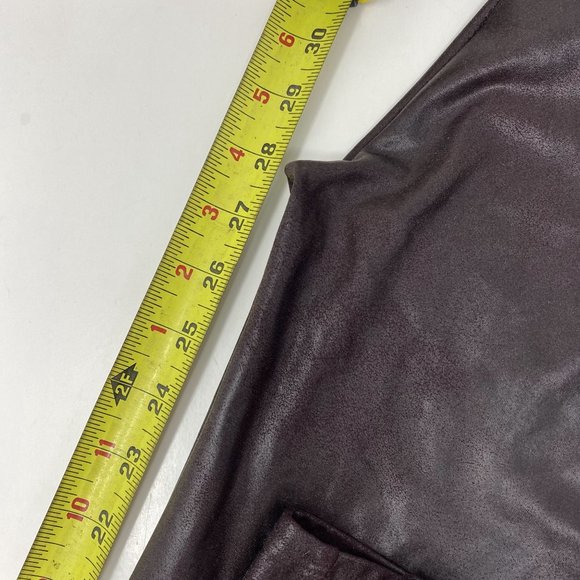 Spanx Faux Leather Maroon Leggings Large - Picture 11 of 12